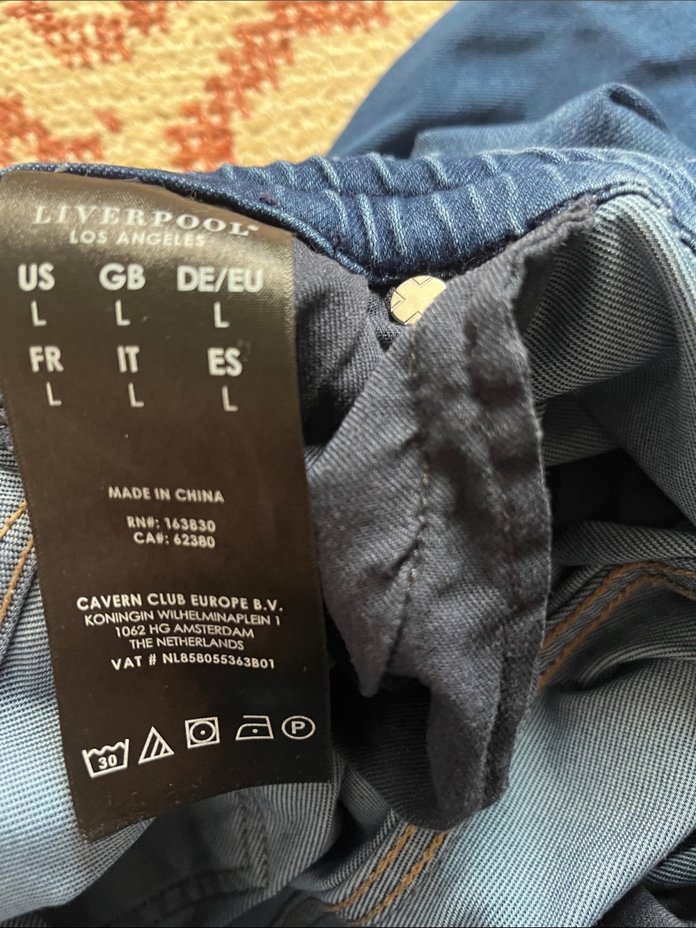 Liverpool Jean Company Drawstring Jogger Pants Size Large - Picture 8 of 9